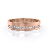 Round Stone High Polish Finish Men's Wedding Band 1